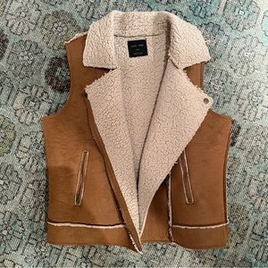 Sherpa lined vest